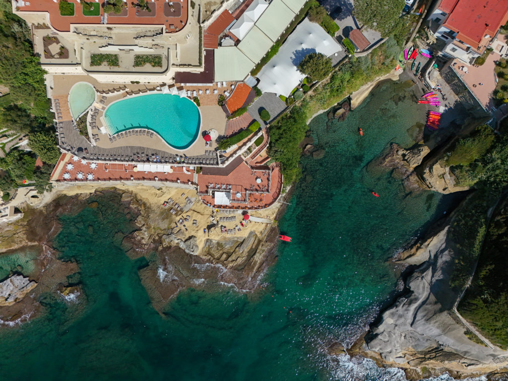 Saltwater pools at Baia delle Rocce Verdi in Posillipo