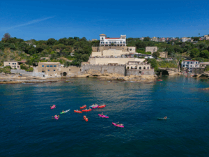 Kayaking along the Posillipo coastline in Naples